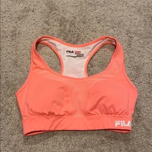 Bright coral sports bra size M